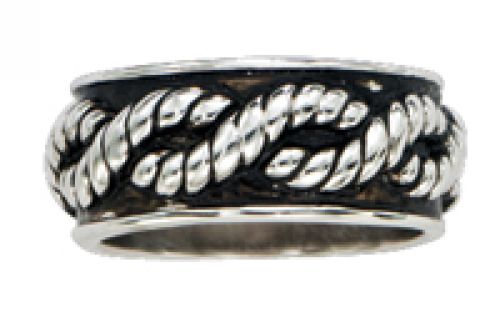 RG43-7: Montana Silversmiths Double Rope Ring (Size 7) Primary Showman Saddles and Tack   