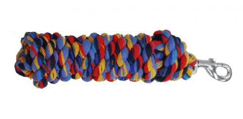 Showman ®   10' multi color braided cotton lead with swivel bolt snap Default Shiloh   