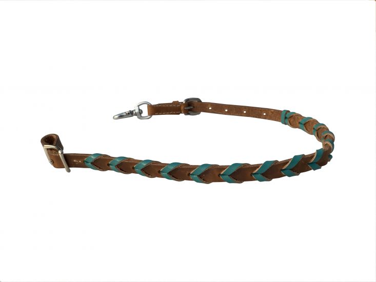 Showman  ® Argentina Cow Leather wither strap with Color Braided leather accent Default Shiloh   
