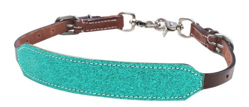 Showman ®  Glitter overlay leather wither strap Default Shiloh   