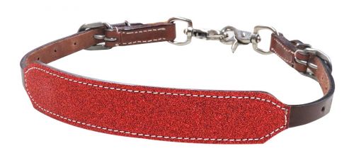 Showman ®  Glitter overlay leather wither strap Default Shiloh   