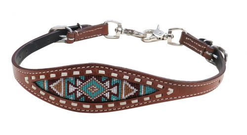 Showman  ® Navajo beaded inlay wither strap Default Shiloh   