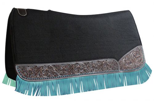 Showman® 32" x 31" Wide Fringe Vented Western Saddle Pad 22869 Western Saddle Pad Showman   