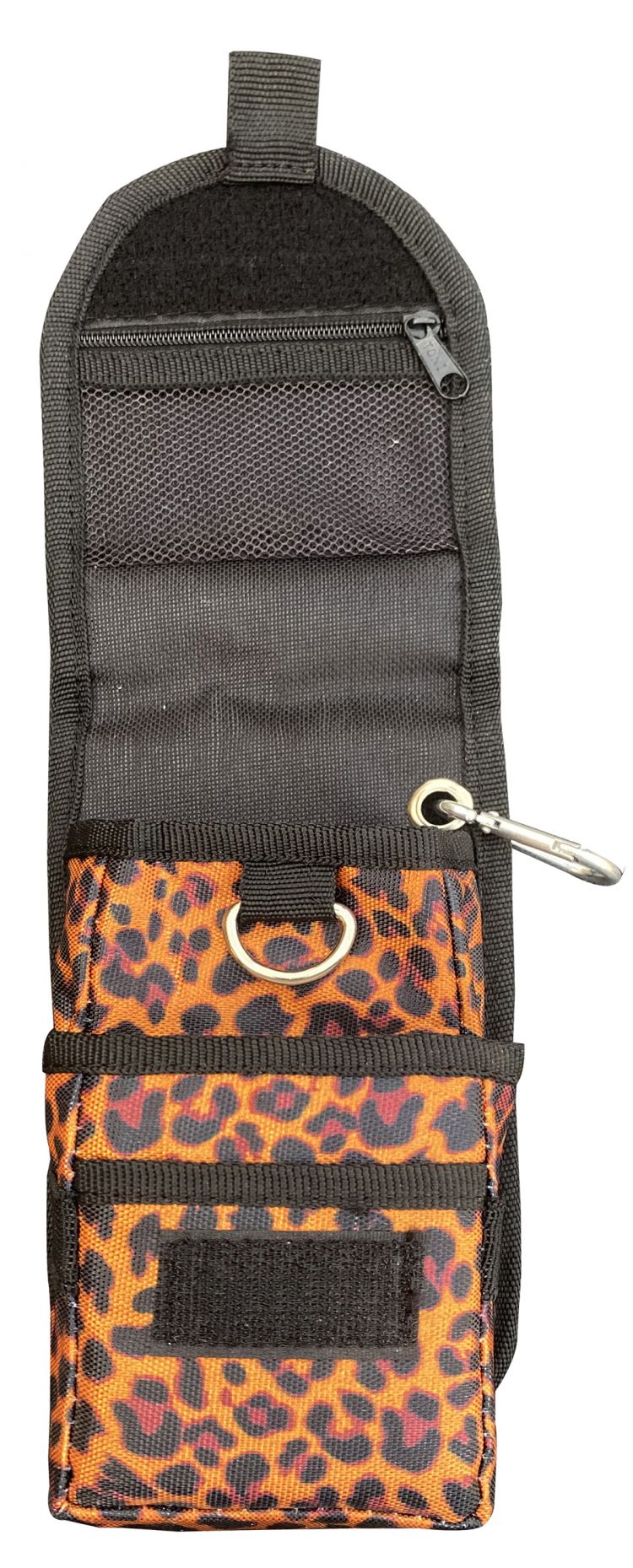 Showman® Leopard print codura cell phone/accessory case with