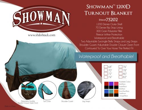 The Waterproof and Breathable Showman ® 1200 Denier Turnout Blanke