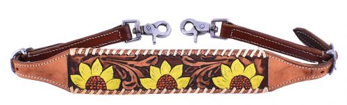 WS-11: Showman ® Hand painted sunflower design wither strap Primary Showman   