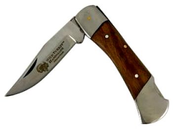 WT-1901W: Wild Turkey handmade folder knife with wood handle Primary Showman Saddles and Tack   