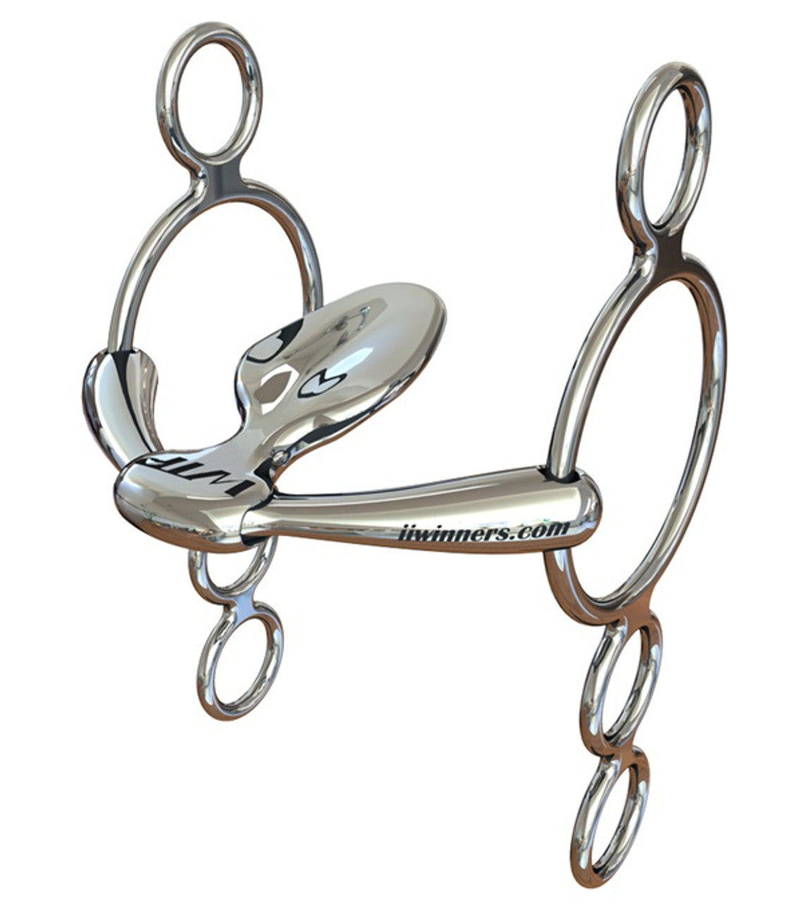 WTP (Winning Tongue Plate) 4 Ring Elevator Leverage Bit with Extended Plate-TexanSaddles.com